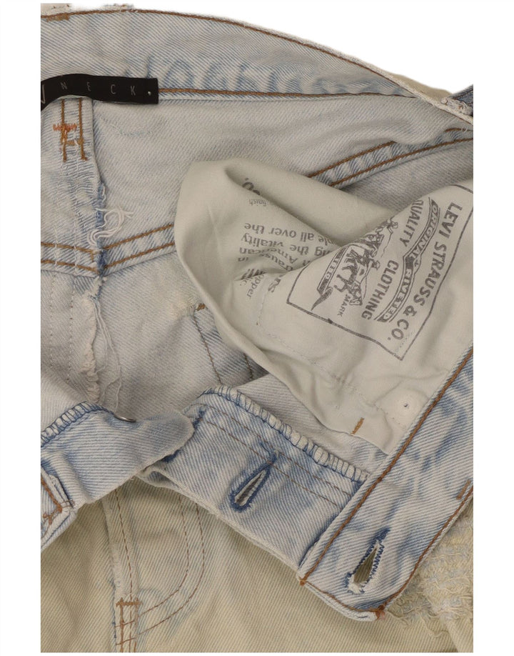 LEVI'S Fusta Mini Denim Distressed W28 Bumbac Albastru Mediu