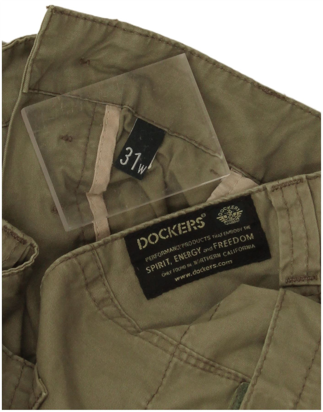 Pantaloni scurti cargo Dockers pentru femei W31 bumbac kaki mediu
