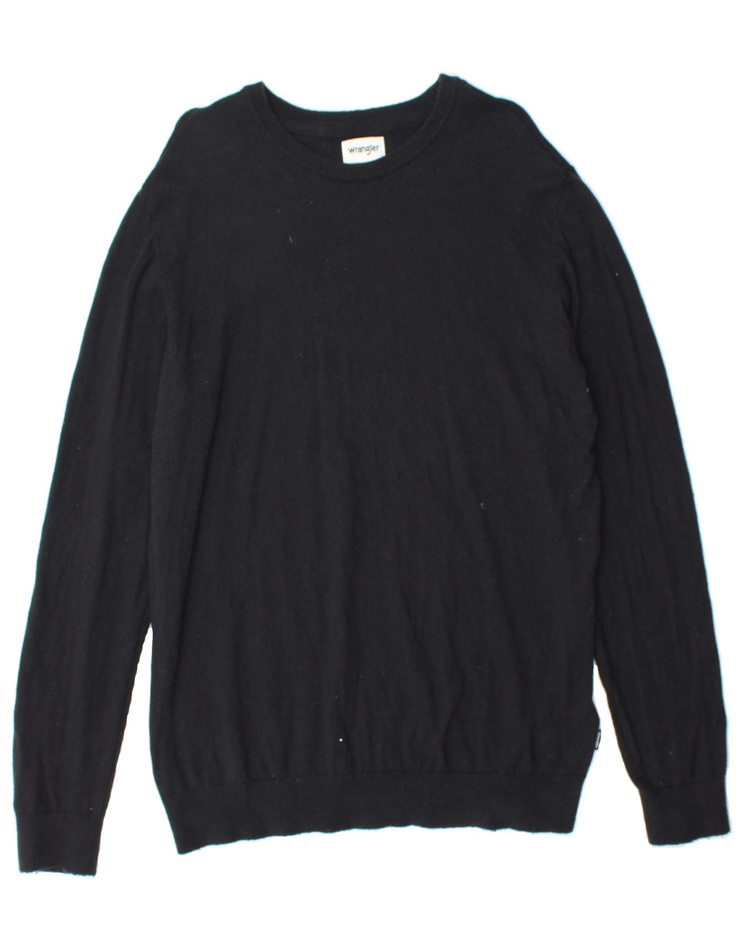WRANGLER Mens Boat Neck Jumper Sweater Large Black Cotton Vintage Wrangler and Second-Hand Wrangler from Messina Hembry 
