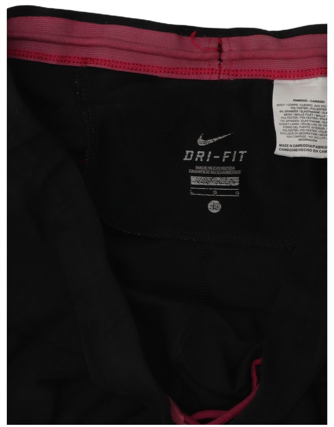 Pantaloni de trening NIKE Dri Fit Capri pentru femei UK 16, mare, negru, colorblock