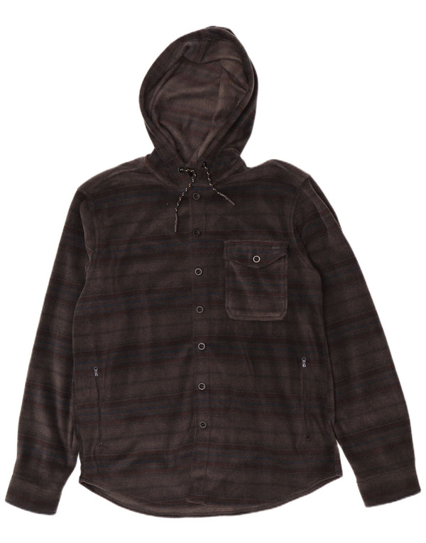 Cămașă de flanel cu glugă pentru bărbați Billabong, XL, cu dungi gri