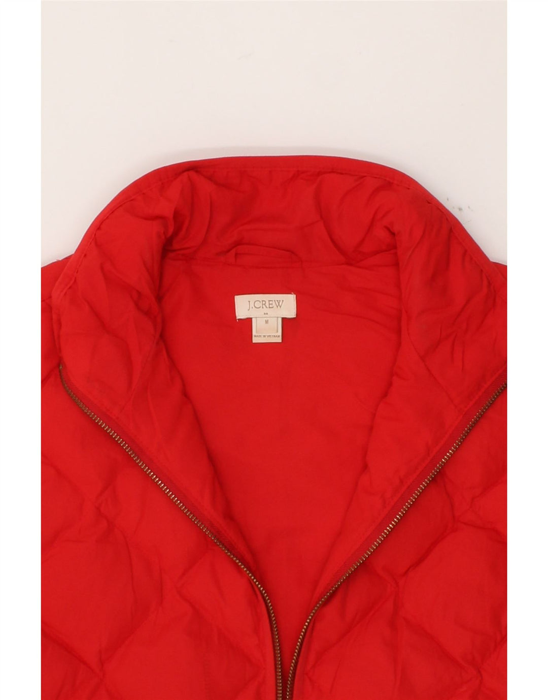 J. CREW Womens Padded Gilet UK 14 Medium Red Polyester Vintage J. Crew and Second-Hand J. Crew from Messina Hembry 