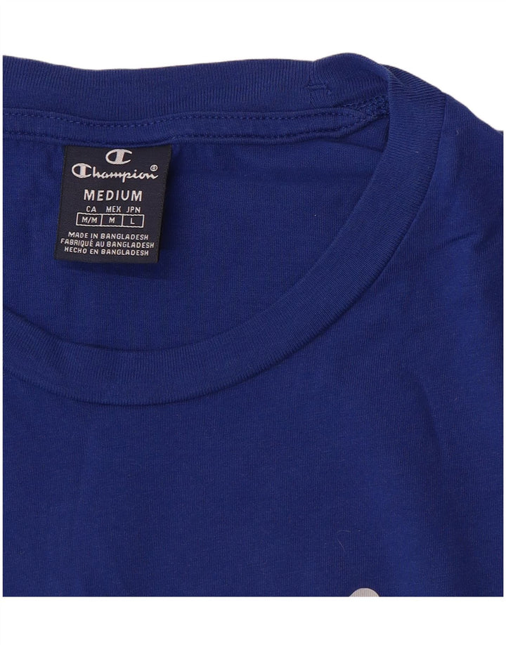 Tricou grafic pentru bărbați Champion Top din bumbac albastru mediu