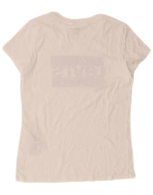 Tricou grafic Levi's pentru femei Top UK 12 Medium White Bumbac