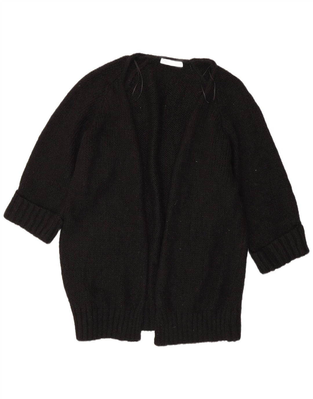 Pulover cardigan deschis supradimensionat pentru femei ZARA UK 10 Mic Negru