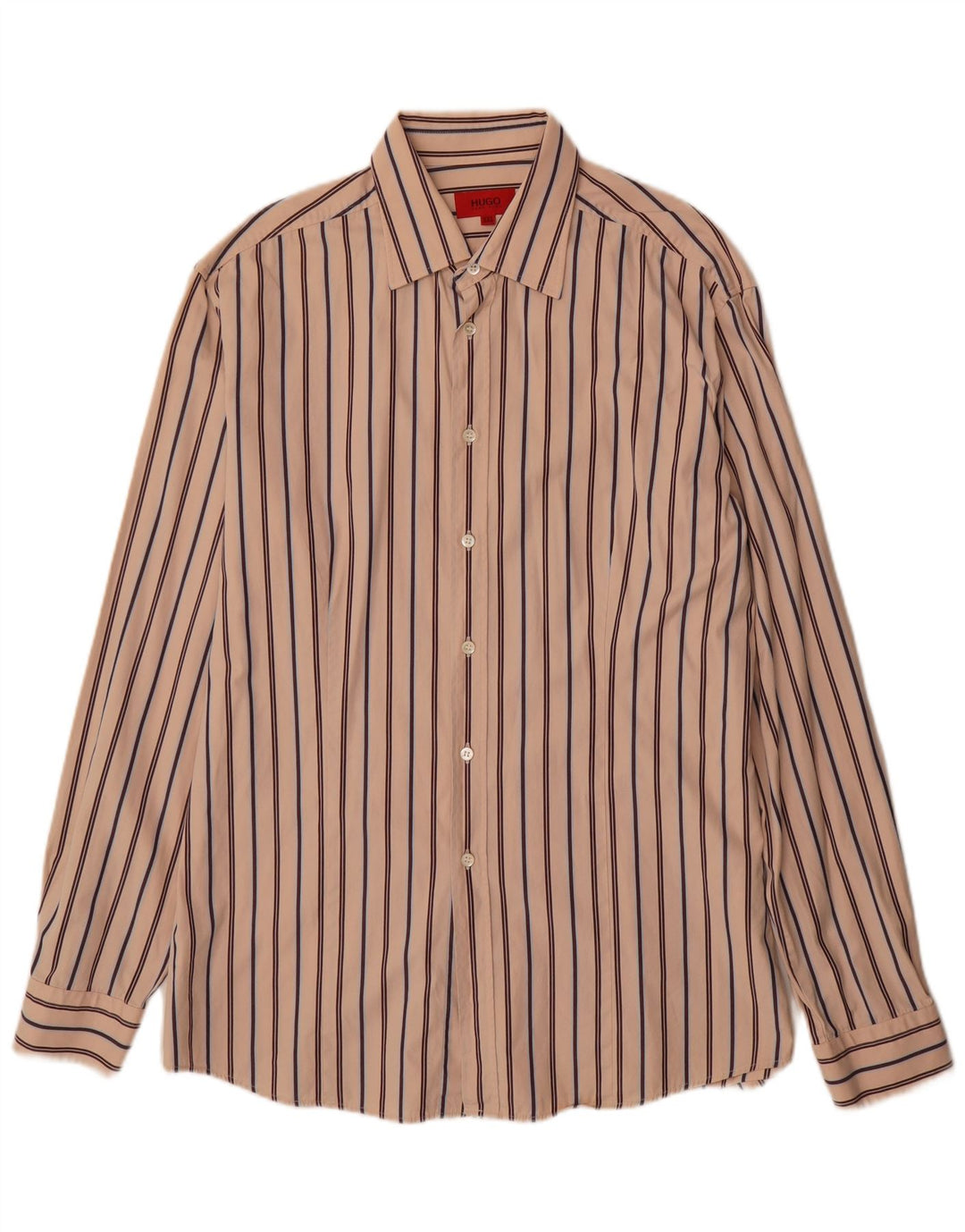 Cămașă pentru bărbați Hugo Boss 2XL, bumbac cu dungi bej