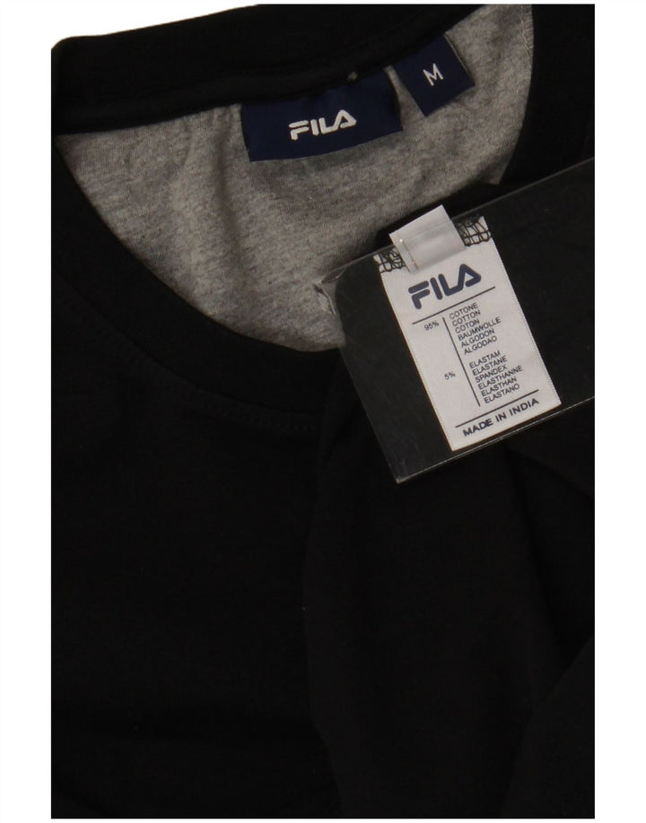 Tricou Bărbați Fila Top Mediu Negru Bumbac