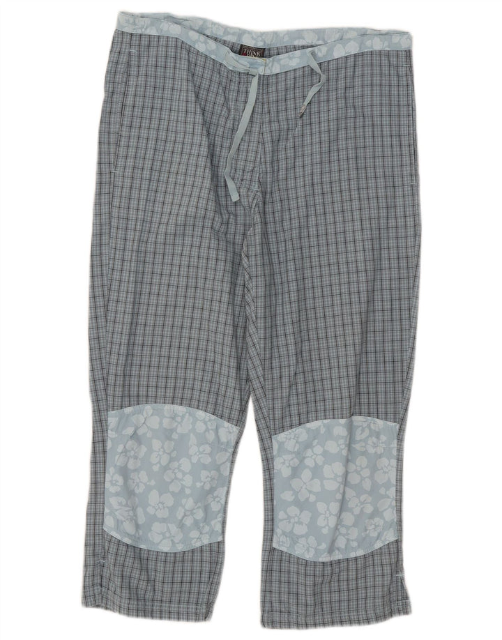 Pantaloni Capri pentru femei Think Pink L32 L21 Blue Check
