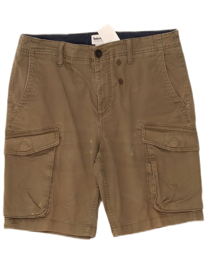 Pantaloni scurți cargo pentru bărbați Timberland W32, bumbac mediu kaki