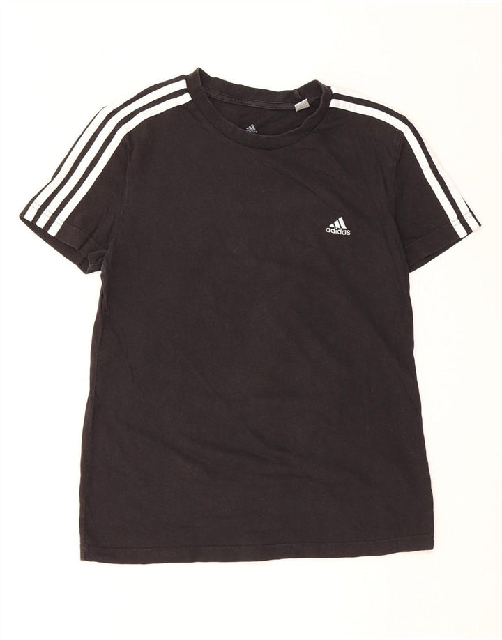 Tricou pentru femei ADIDAS, UK 12/14, bumbac mediu negru