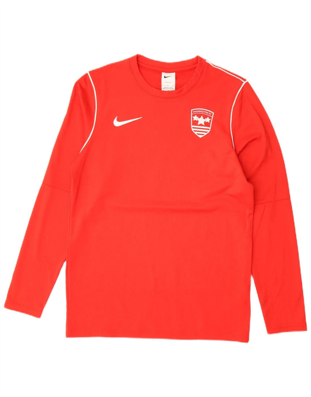 Nike pentru bărbați Washington F.C. Top cu mânecă lungă mic poliester roșu