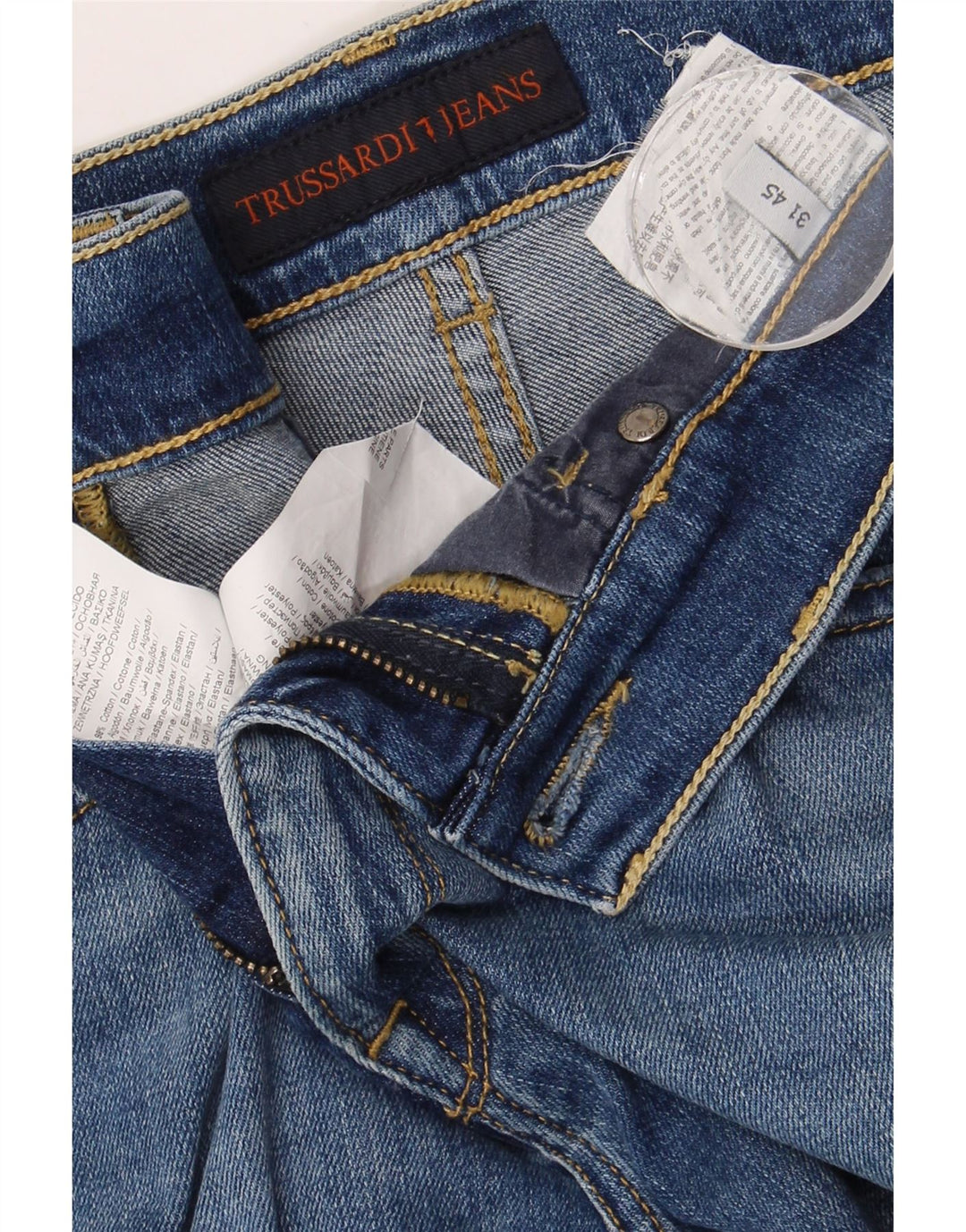 Blugi subțiri TRUSSARDI pentru femei W31 L31 Bumbac albastru