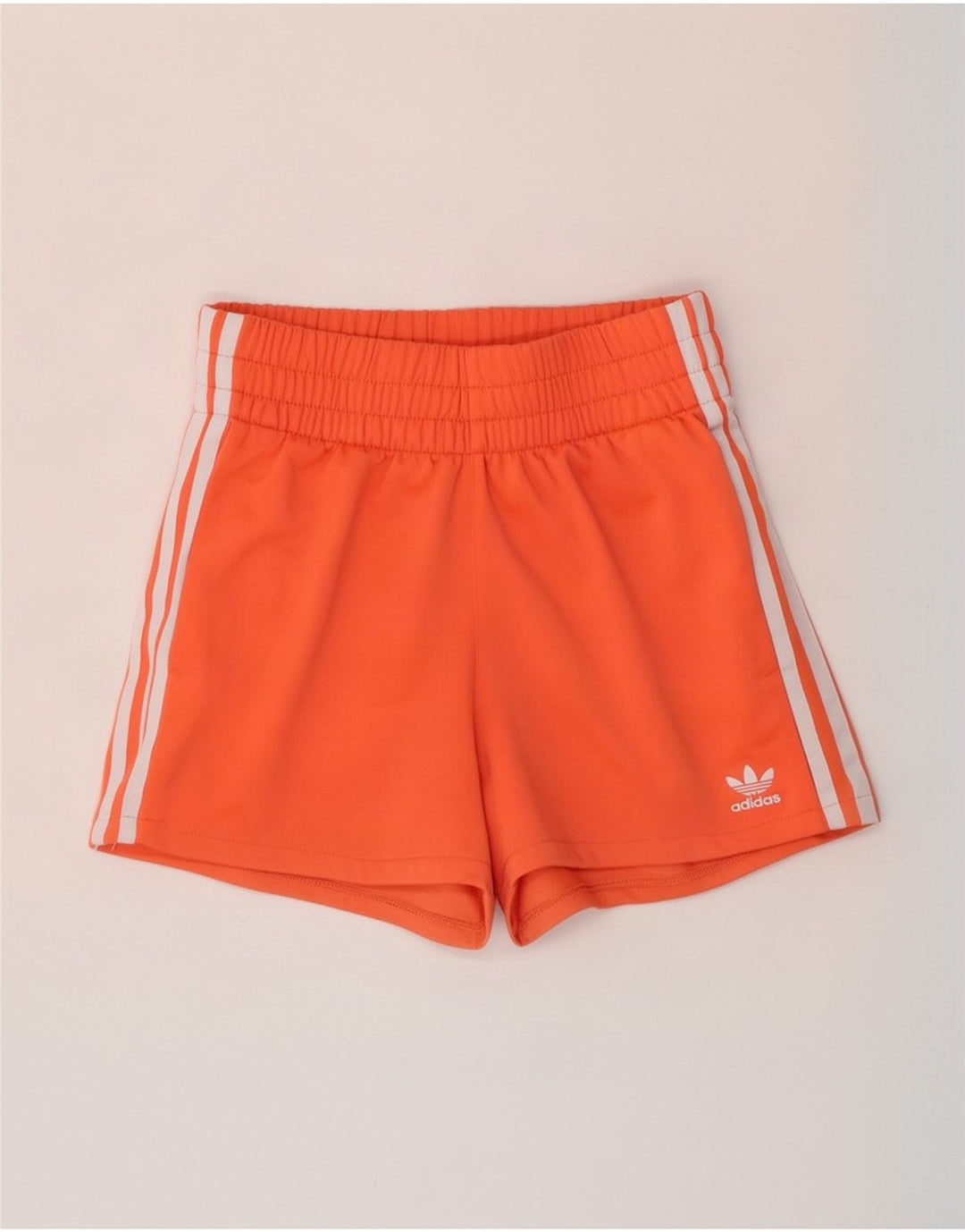 Pantaloni scurti sport pentru femei Adidas UK 10 Poliester portocaliu mic