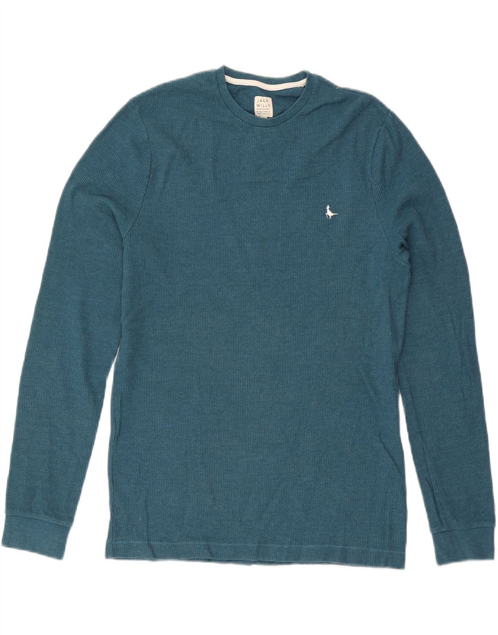 Jack Wills Top pentru bărbați cu mânecă lungă din bumbac albastru mic