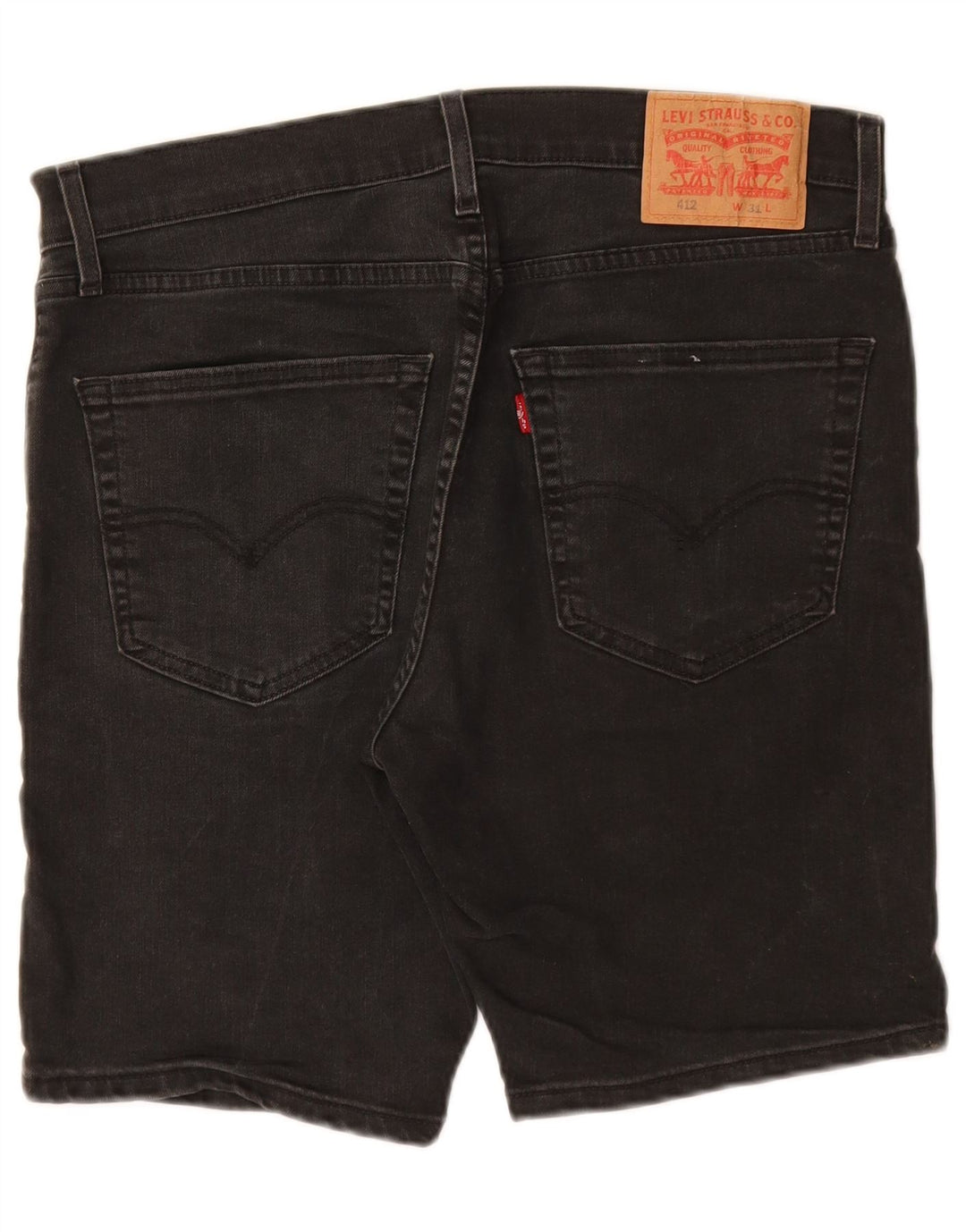 Pantaloni scurți Levi's 412 Denim W31 Medium Black Bumbac