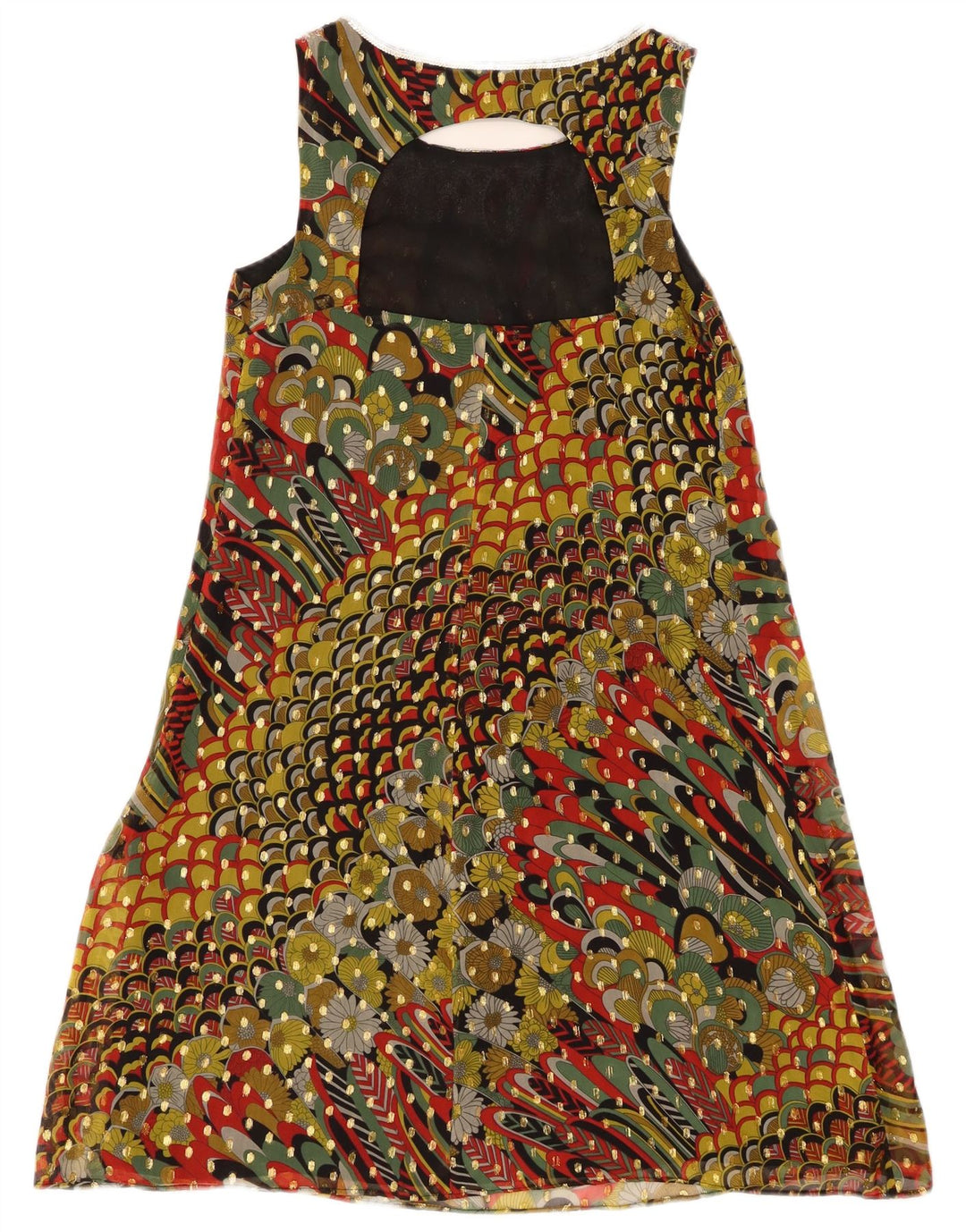 Rochie A-Line fără mâneci pentru femei Monsoon UK 8 Mic Mătase multicoloră