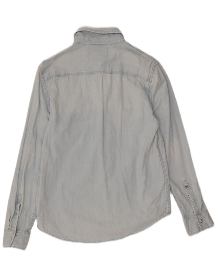 Cămașă de blugi pentru bărbați Calvin Klein Jeans, albastru mic