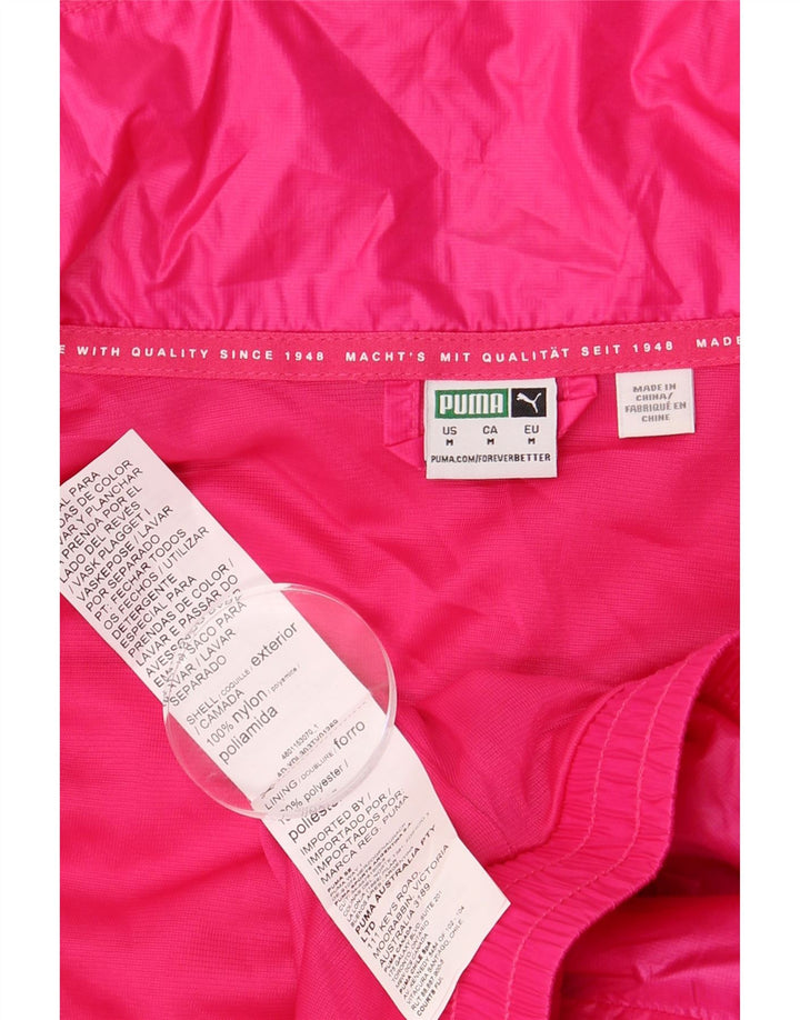 Jachetă de trening supradimensionată pentru femei PUMA UK 14, nailon roz mediu