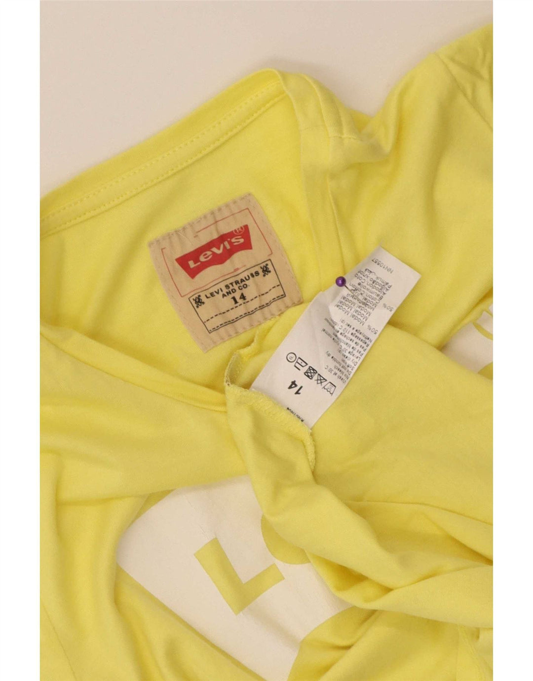 Tricou grafic Levi's pentru baieti Top 13-14 ani Galben Modal