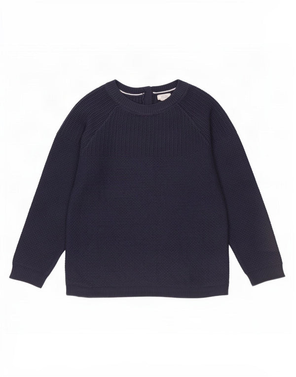 Pulover pentru femei Fat Face, cu mâneci 3/4, cu gât de barcă, Marea Britanie 12, Medium, bleumarin