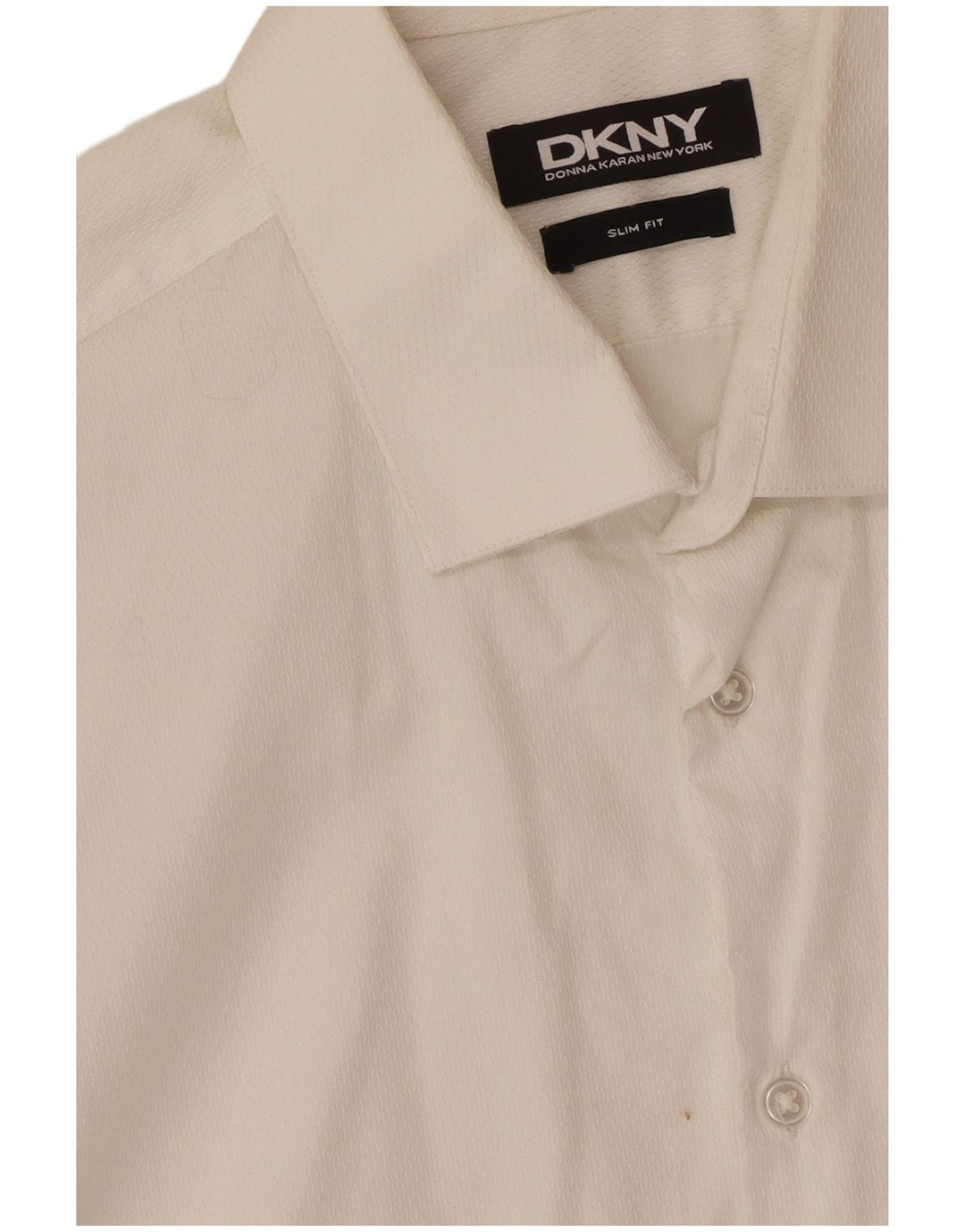 Cămașă Slim Fit Dkny pentru bărbați, bumbac alb mediu