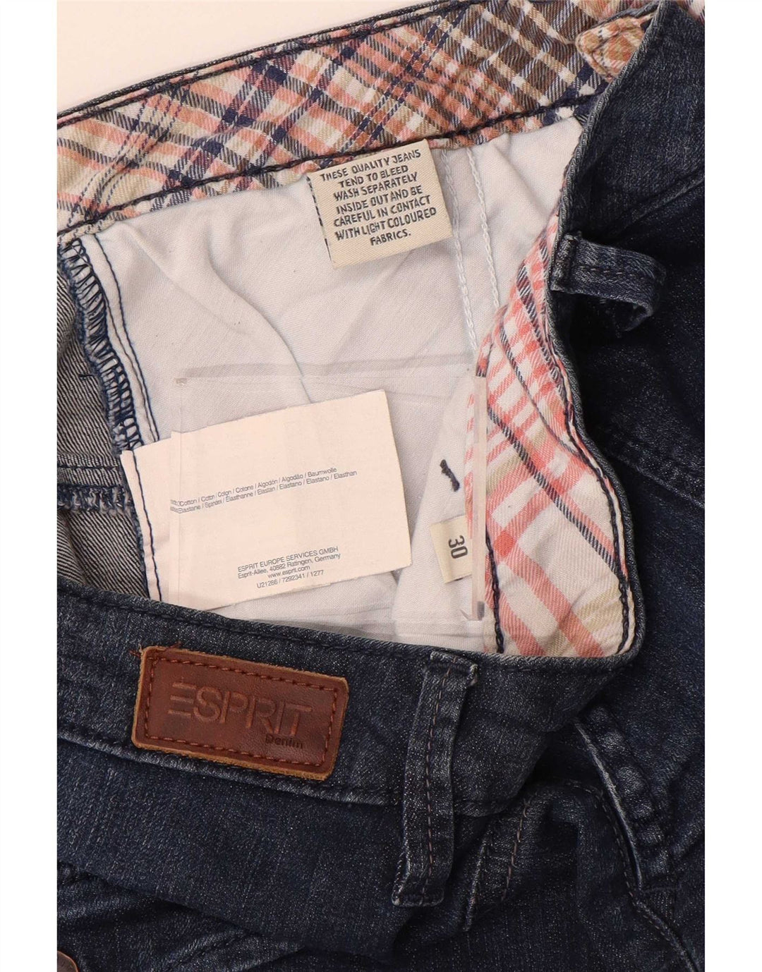 Fusta Cargo Denim pentru femei Esprit W30, bumbac albastru mediu