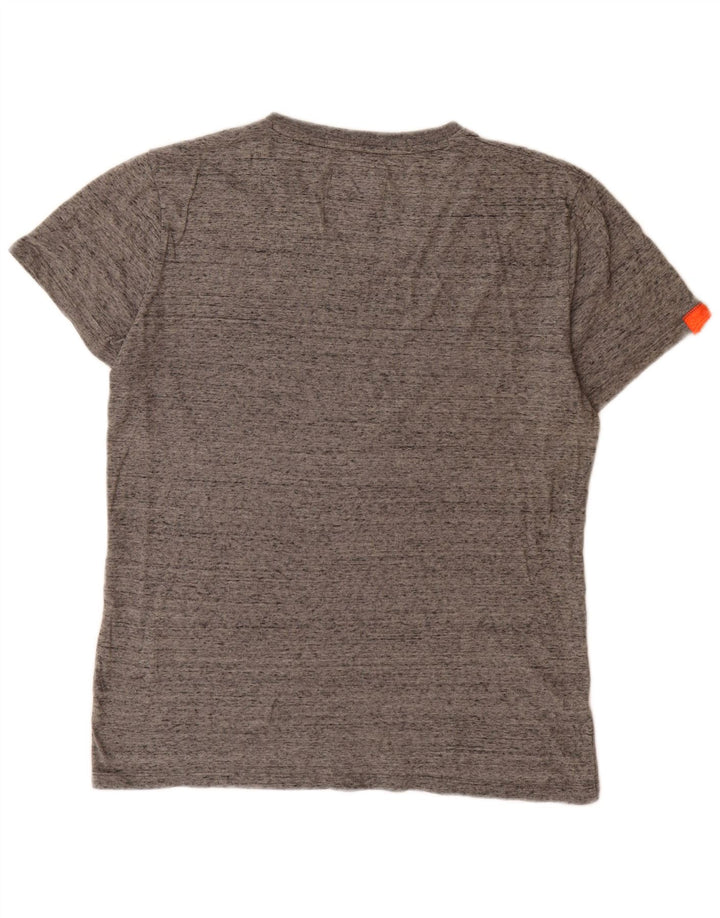Tricou pentru bărbați Superdry Top din bumbac cu pete gri mediu