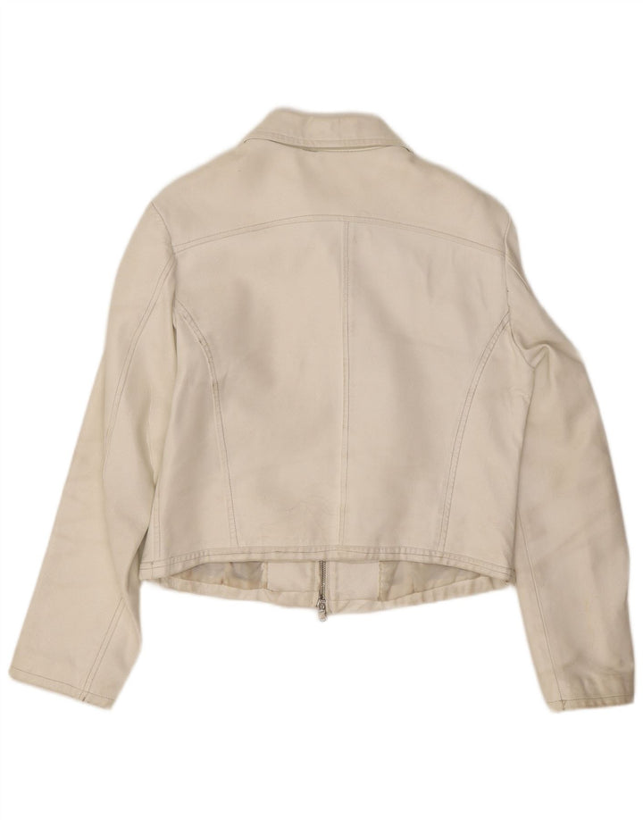 Jachetă de piele scurtă pentru femei Masterpelle IT 48 XL din piele albă