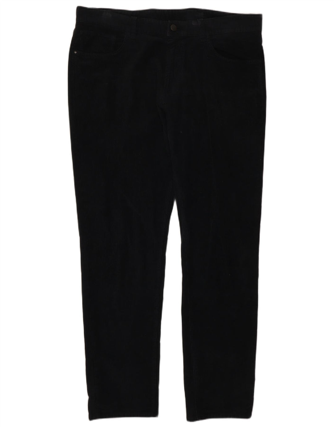 MASSIMO DUTTI Pantaloni drepti din velur pentru bărbați EU 44 Large W36 L30 Negru