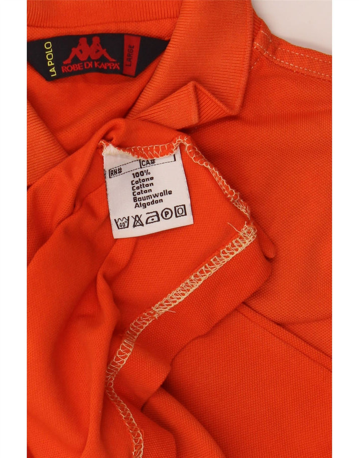 Cămașă polo pentru bărbați Kappa, bumbac portocaliu mare