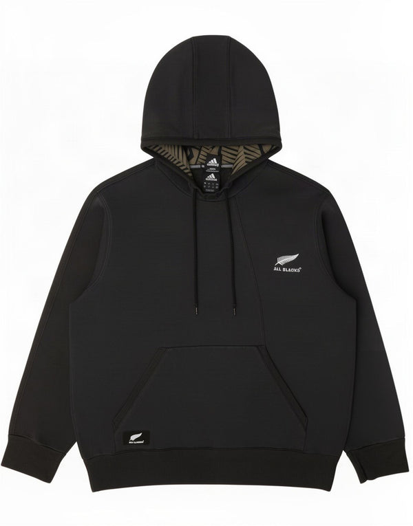 Adidas Mens All Blacks Hoodie Pulover mare, negru, bumbac