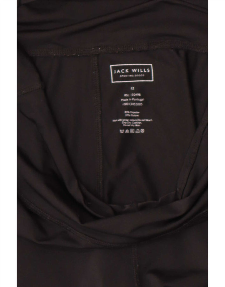 Leggings cu grafică Jack Wills pentru femei UK 12 Poliester mediu negru