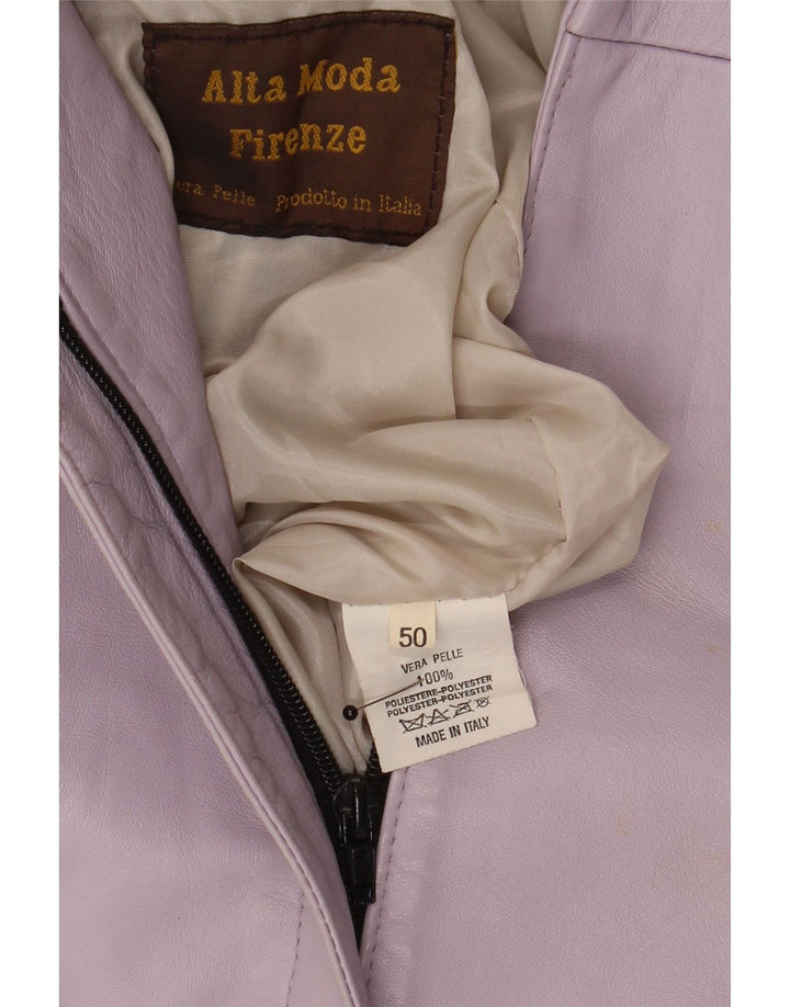 Alta Moda Jachetă din piele cu fermoar complet pentru femei IT 50 XL din piele mov