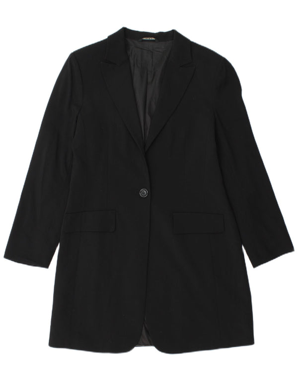 Jachetă vintage pentru femei cu paragate cu 1 nasture IT 46 mare neagră