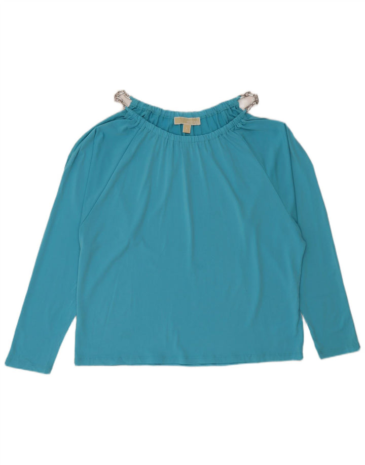 Bluză cu mânecă lungă pentru femei MICHAEL KORS, UK 18 XL, poliester albastru