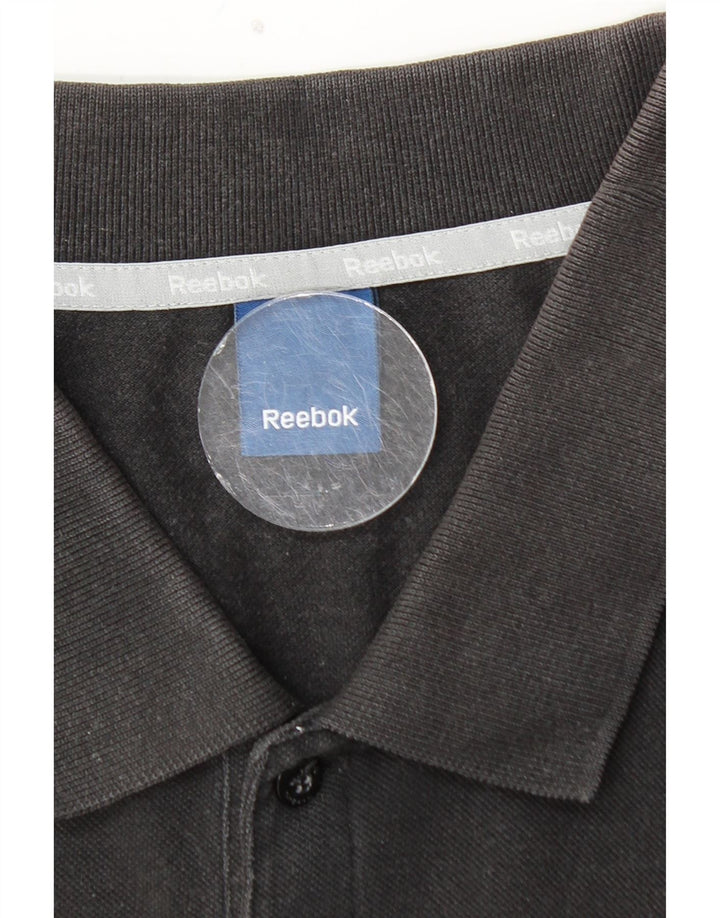 Tricou polo pentru bărbați REEBOK, mare, negru, bumbac