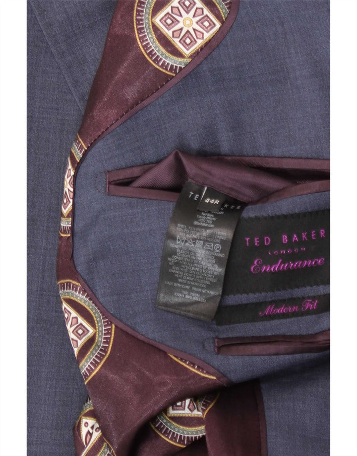 Jachetă pentru bărbați Ted Baker cu 2 nasturi UK 44 2XL Blue Wool