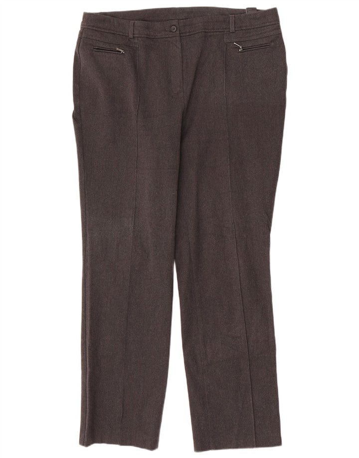 Pantaloni drepti pentru femei Marks & Spencer UK 16 Large W36 L31 Gri Poliester