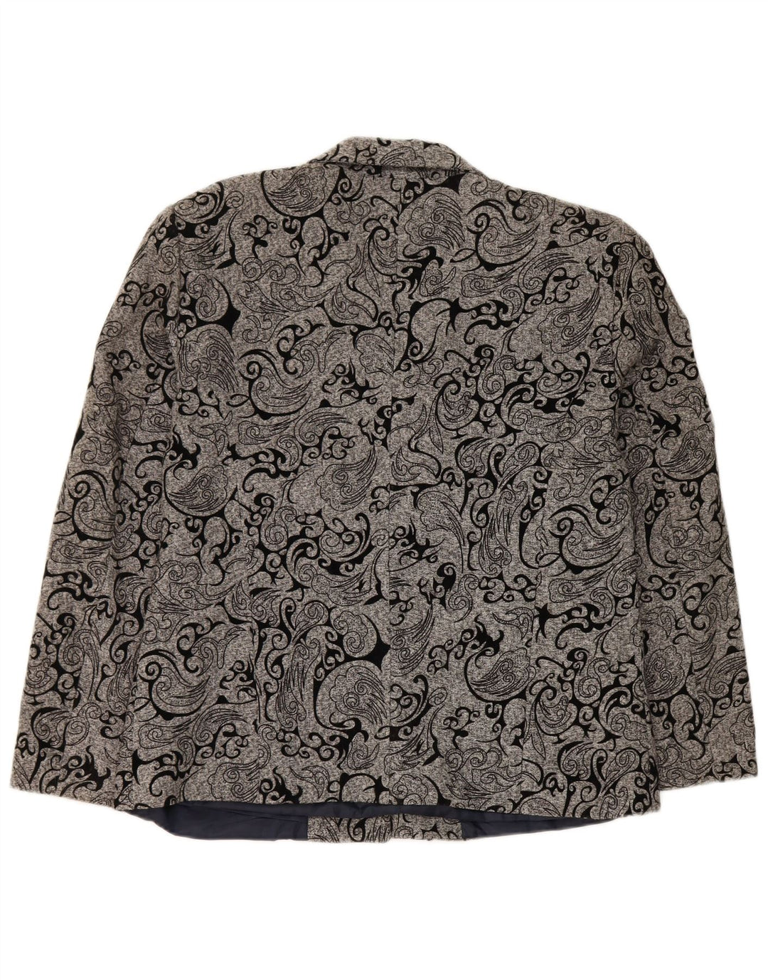 Jachetă vintage pentru femei cu 3 nasturi IT 48 XL Gri Paisley