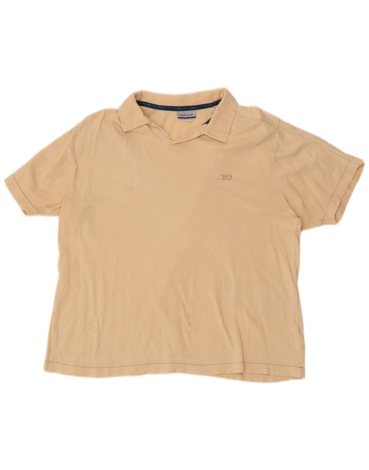Tricou polo REEBOK pentru bărbați, bumbac, bej mediu