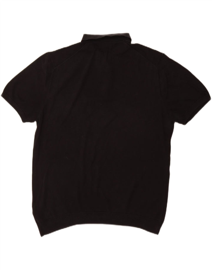 Pulover pentru bărbați Marks & Spencer, cu autograf, cu gât polo, mare, negru