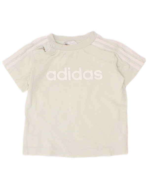 Tricou grafic Adidas bebe baieti Top 6-9 luni verde