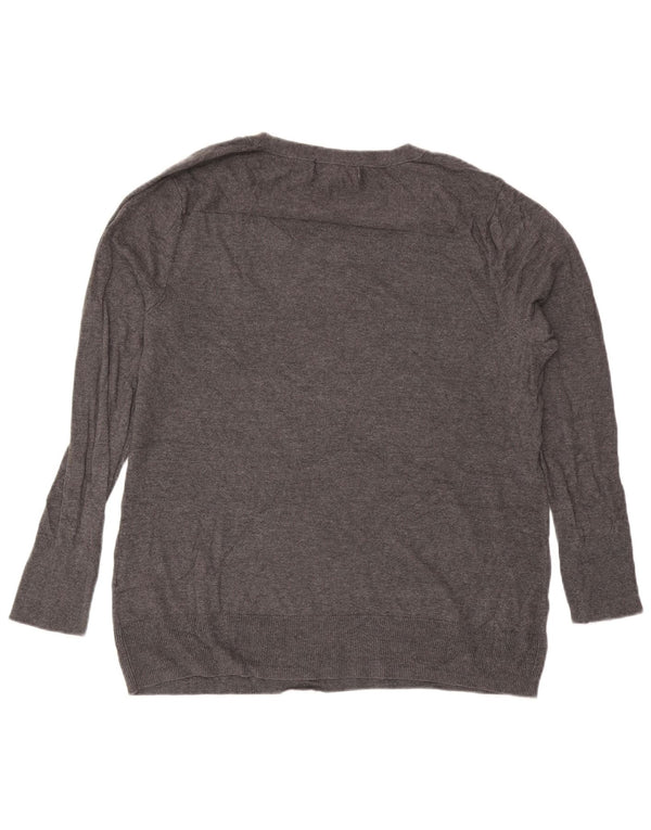 Eddie Bauer Pulover pentru femei cu decolteu rotund, UK 18 XL, bumbac cu pete gri