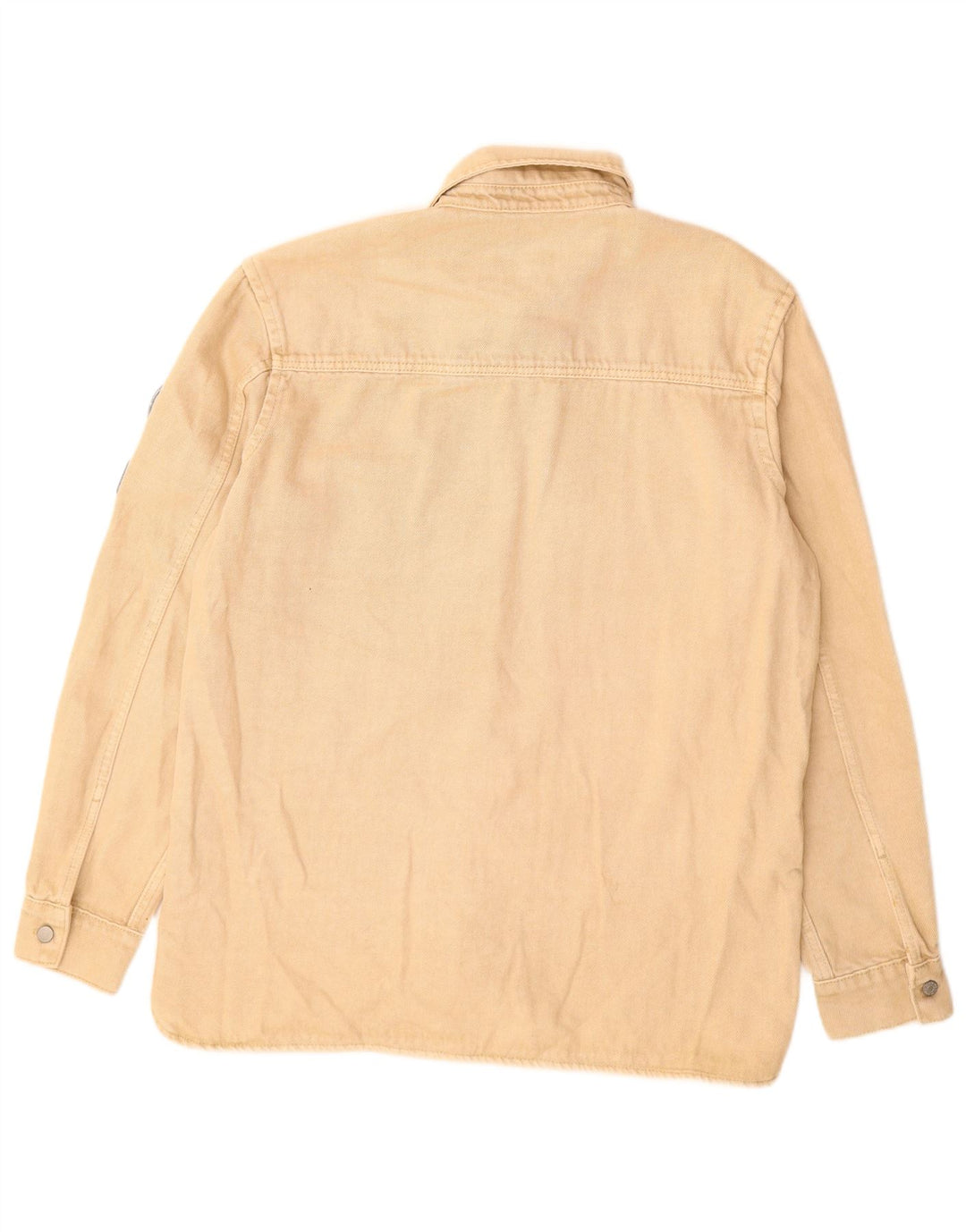 Cămașă din denim pentru bărbați Zara, bumbac, bej mediu