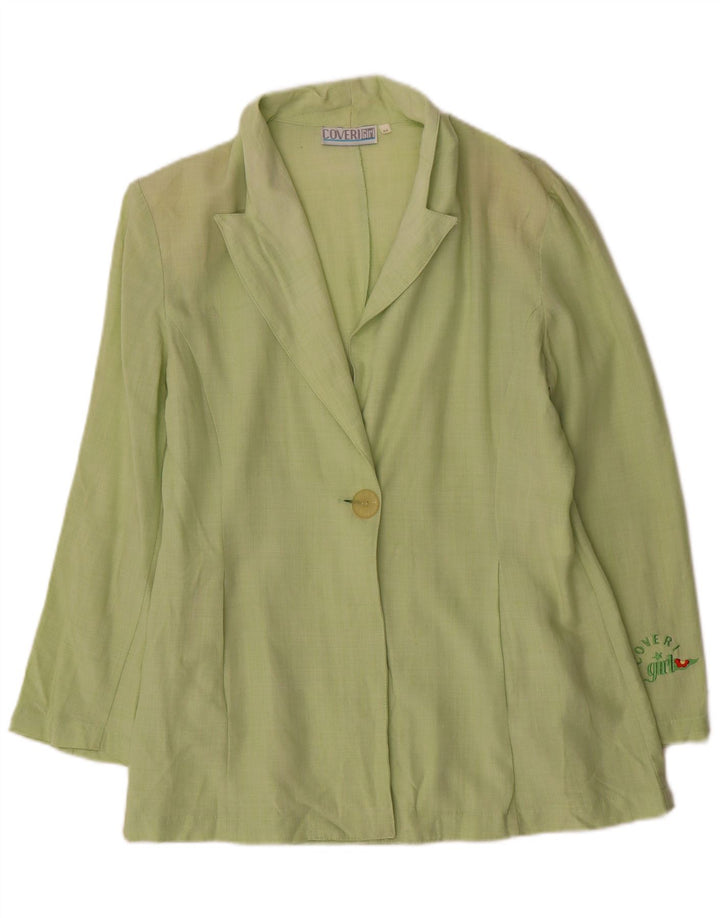 Jachetă Blazer Femei Coveri 1 Buton IT 44 Medium Green Viscose
