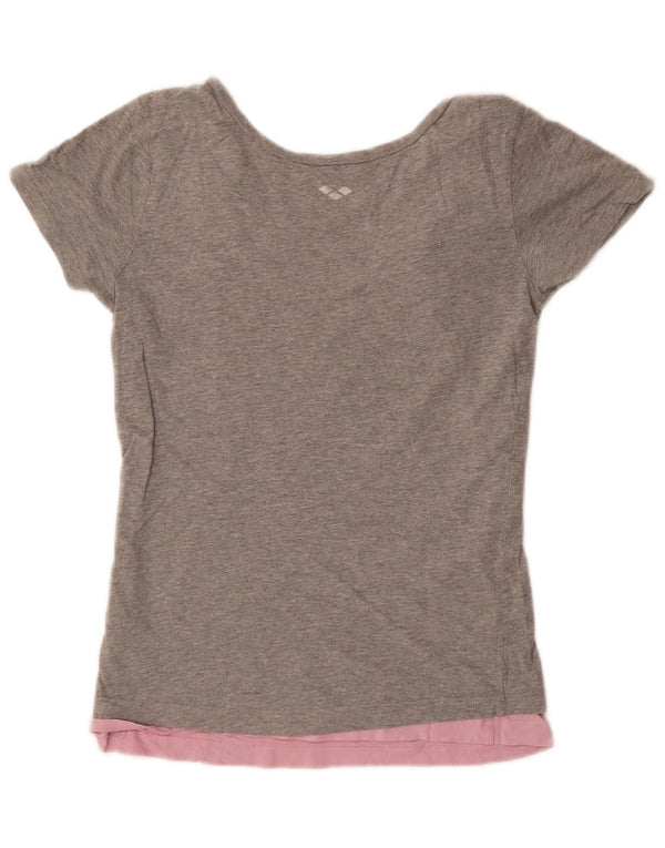 Tricou cu grafic pentru femei Arena UK 14 mare, bumbac cu pete gri