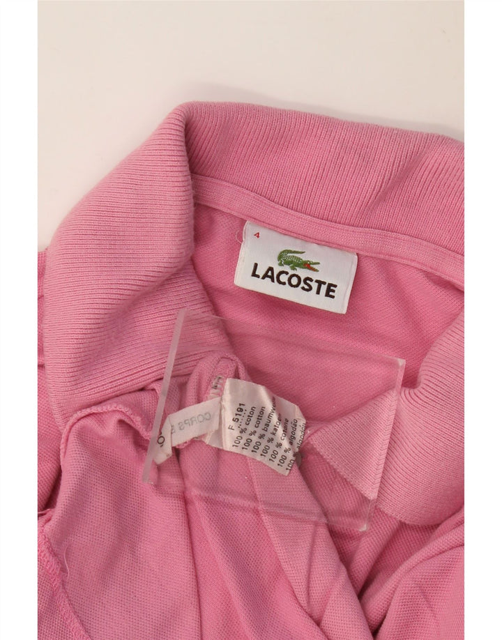 Tricou polo LACOSTE pentru bărbați mărimea 4, bumbac roz mediu