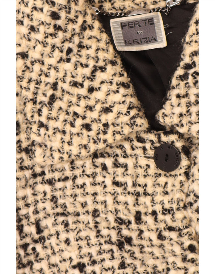 Pardesiu supradimensionat pentru femei PERTE BY KRIZIA Mărimea 21 Medium Bej cu pete