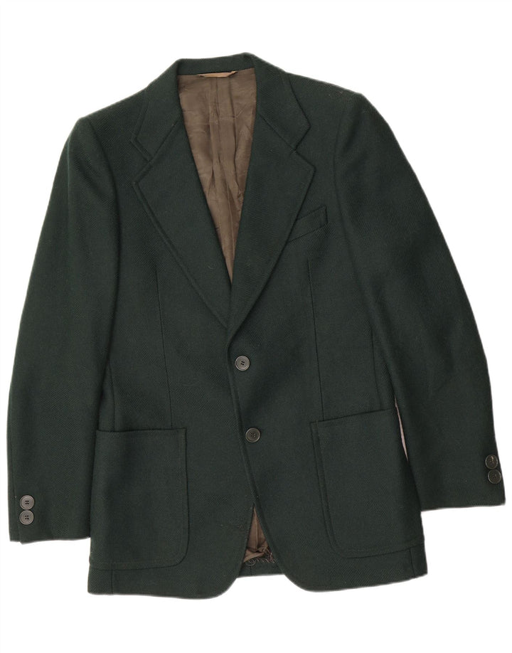 Blazer pentru bărbați Facis cu 2 nasturi, UK 36, lână verde mică