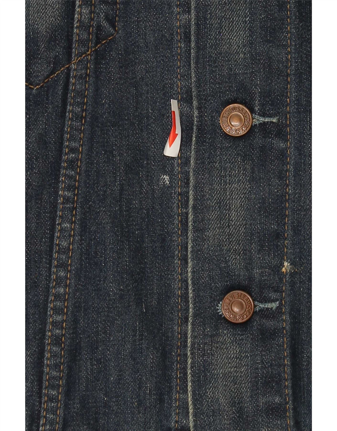 Jachetă de blugi pentru băieți Levi's 11-12 ani, bumbac albastru mediu